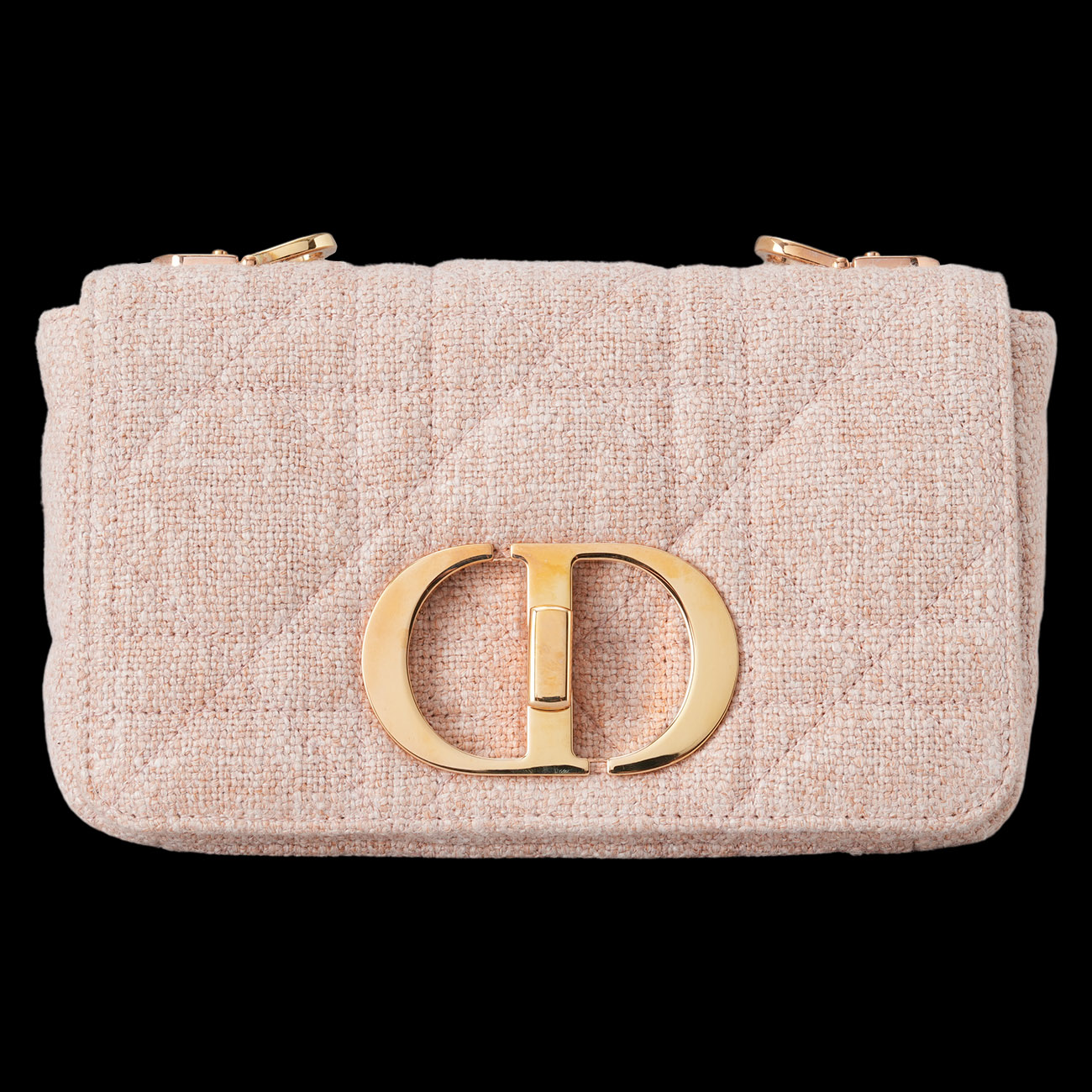 CHRISTIAN DIOR(USED)디올 트위드 카로 백 미듐